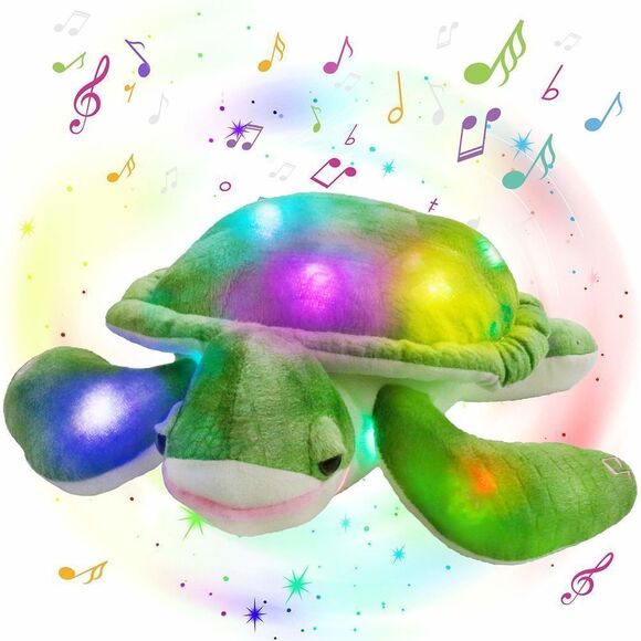 Glow Guards 14'' Light up Musical Sea Turtle Stuffed Animal Ocean Life Soft Plu